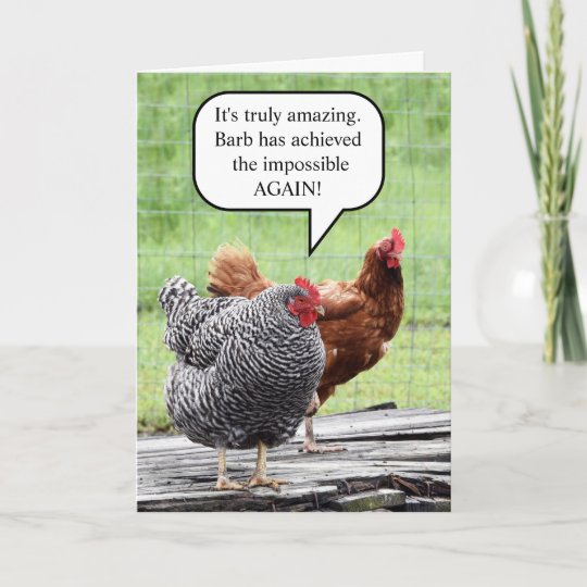 Carte Humour De Joyeux Anniversaire De Deux Poules Zazzle Fr