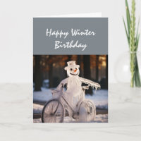 Humour de joyeux anniversaire d'hiver drôle bonhom