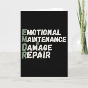 Carte Humour de maintenance émotionnelle et de réparatio