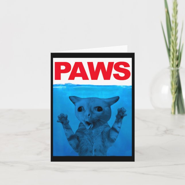 Carte Humour de mème de chat de pattes Funny Kitty Lover (Devant)