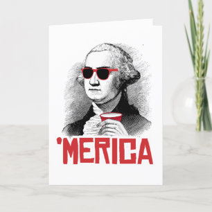 Carte Humour de Merica : George Washington 'Parti Améric