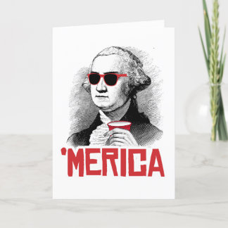 Carte Humour de Merica : George Washington 'Parti Améric
