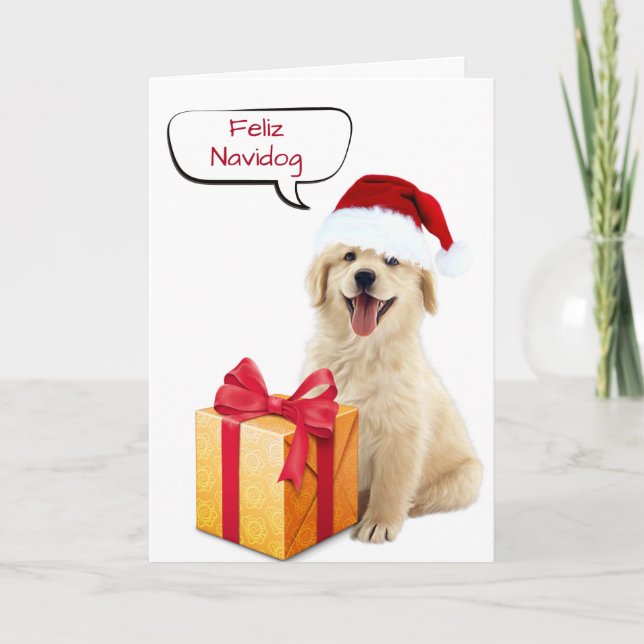Carte Humour de Noël Golden Retriever (Devant)