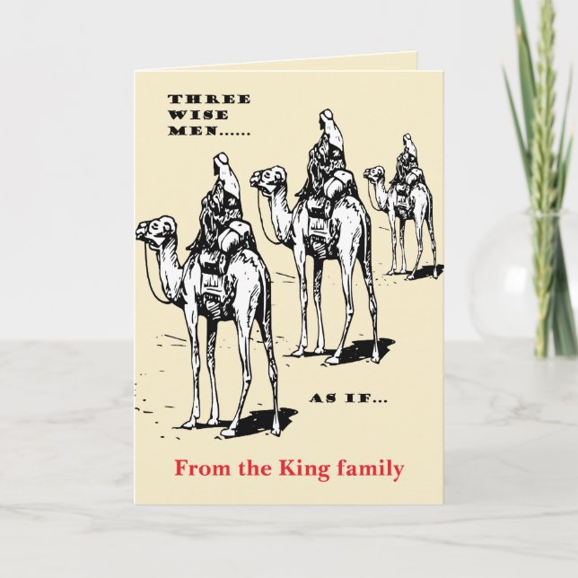 Carte Humour de Noël Les Trois Sages... Comme Si (Devant)