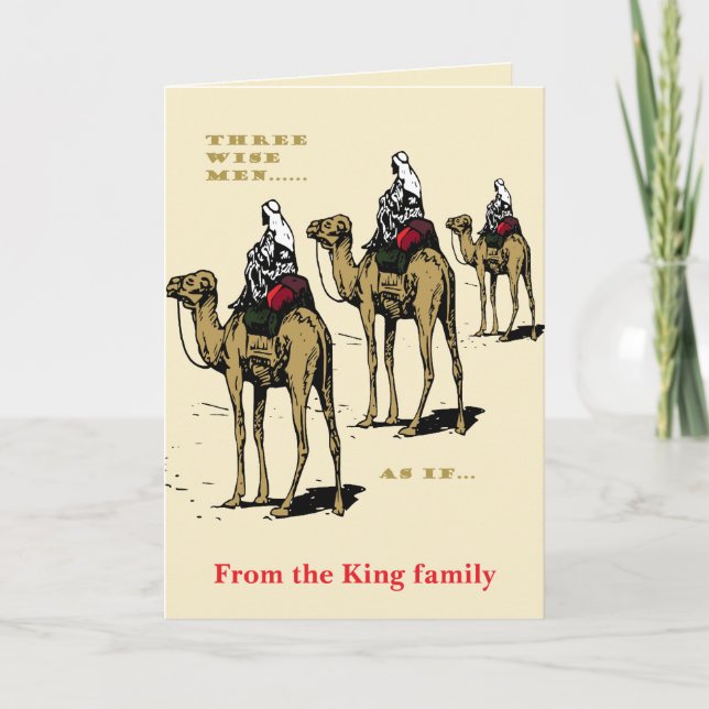 Carte Humour de Noël Trois Sages... Comme Si (Devant)