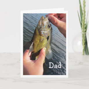 Carte Humour de pêche pour l'anniversaire de papa à Cust