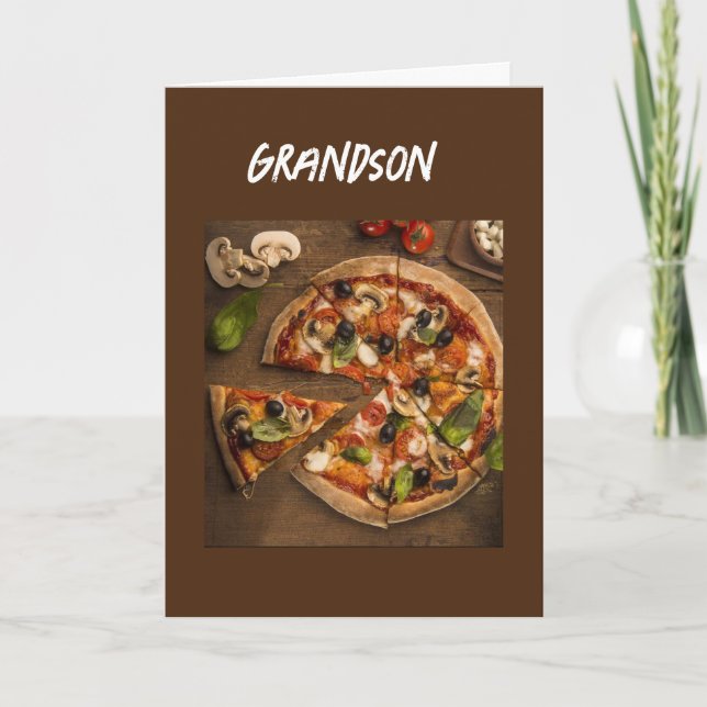 CARTE *HUMOUR DE PIZZA* POUR VOTRE GRAND ANNIVERSAIRE (Devant)