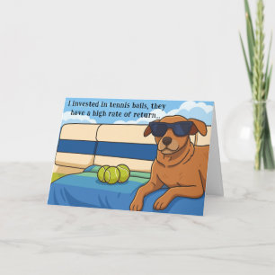 Carte Humour de retraite de chien Blague d'investissemen