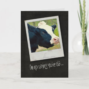 Carte Humour de vache d'anniversaire