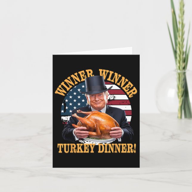 Carte Humour Drôle Trump Gagnant Dîner Dîner Turquie (Devant)