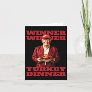 Carte Humour Drôle Trump Gagnant Gagnant Dîner de dinde
