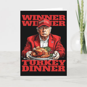 Carte Humour Drôle Trump Gagnant Gagnant Dîner de dinde 