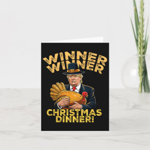 Carte Humour Drôle Trump Gagnant Gagnant Dîner de Noël X