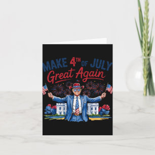 Carte Humour Drôle Trump Rendre 4 juillet grands hommes