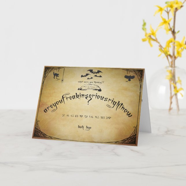 Carte Humour du Spirit Board (Fleur jaune)
