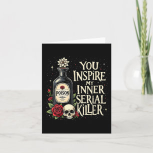 Carte Humour foncé Bouteille de poison gothique Hallowee