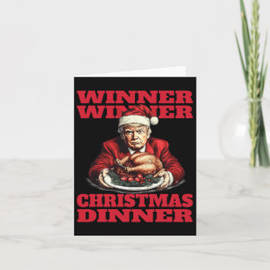 Carte Humour Funny Trump Gagnante du dîner de Noël M