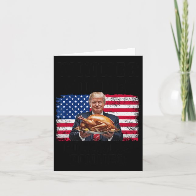 Carte Humour Funny Trump Gagnante du dîner de Noël R (Devant)