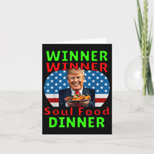 Carte Humour Funny Trump Lauréat du dîner Soul Food
