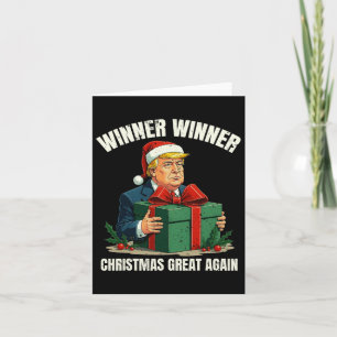 Carte Humour Funny Xmas Trump gagnant Noël Gre