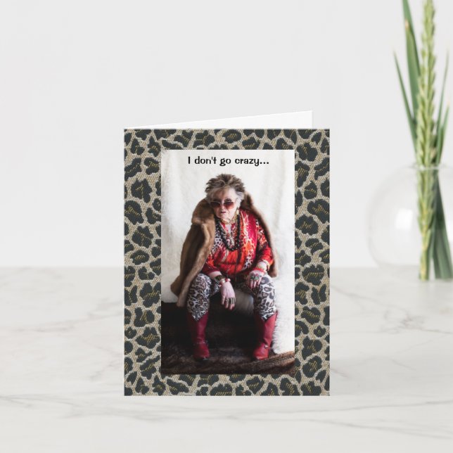 Carte Humour Gone Crazy entre salutation normale (Devant)