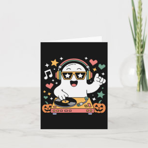 Carte Humour Halloween Ghost Dj Avec Coût Musique Tourne