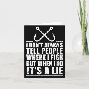 Carte Humour homme pêche endroit mensonge humour pêcheur