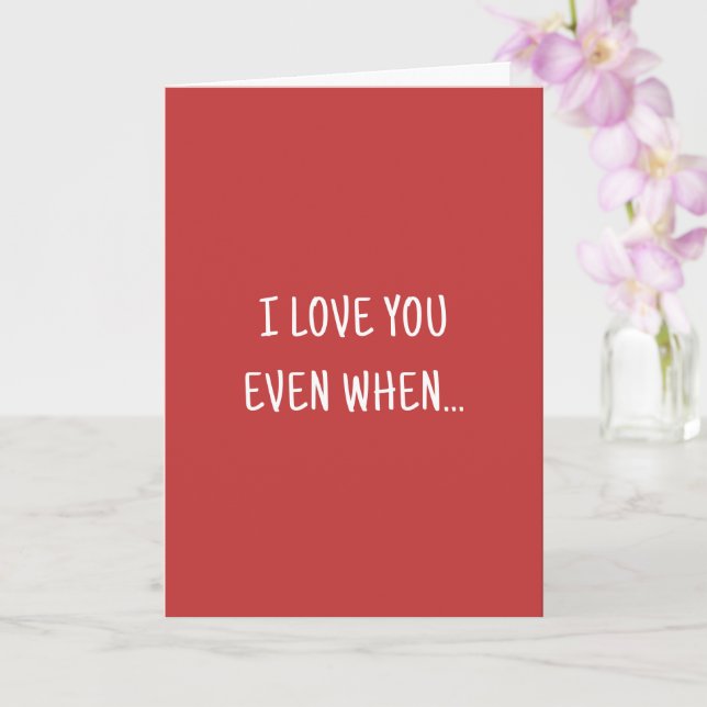 Carte Humour I Love You Movie Joke Funny Valentines Day (Orchidée)