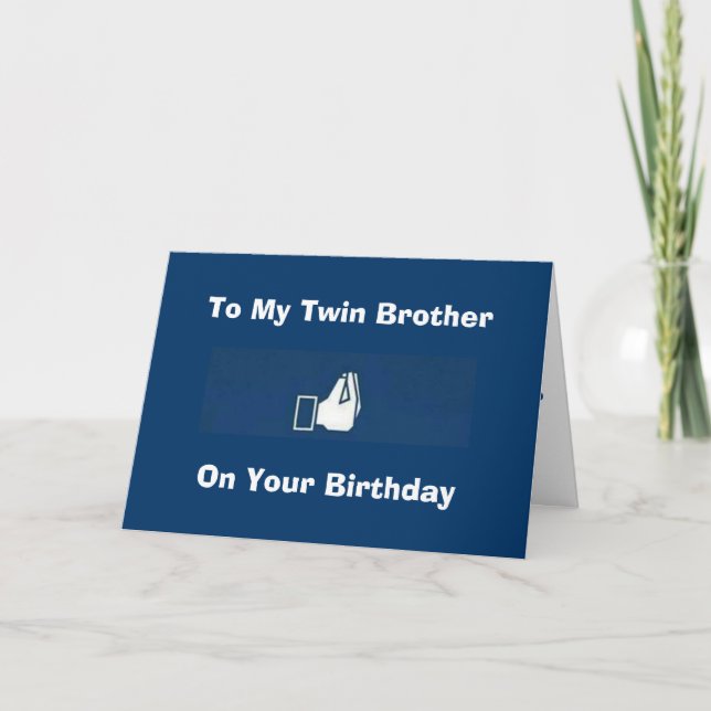 CARTE HUMOUR ITALIEN POUR TWIN BROTHER BIRTHDAY (Devant)