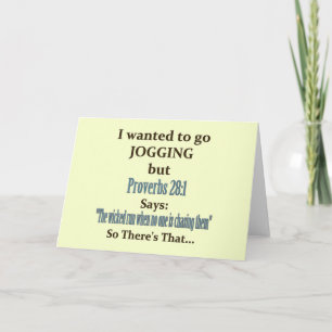 Carte Humour Jogging