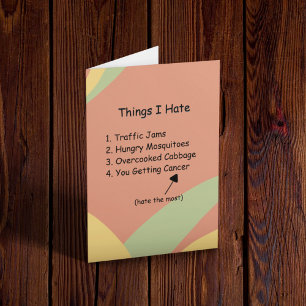 Carte Humour léger de soutien au cancer