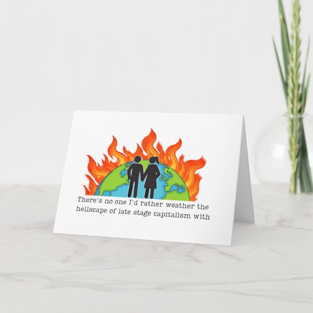 Carte Humour libéral Valentine's Day Card Capitalism (Devant)