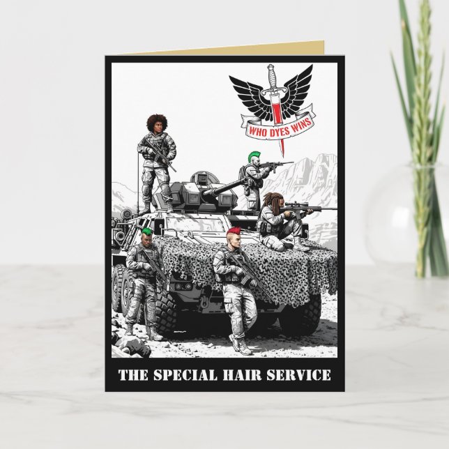 Carte Humour Militaire Drôle Parodie SAS (Devant)