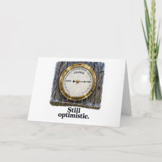 Carte Humour optimiste sous la pluie