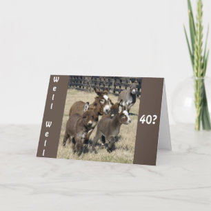 CARTE **HUMOUR POUR LES 40 ANS PAR DES ÂNES PAS MOINS**
