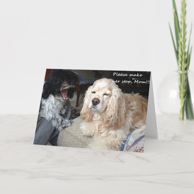 CARTE HUMOUR POUR ***MA MÈRE*** À VOTRE ANNIVERSAIRE (Devant)