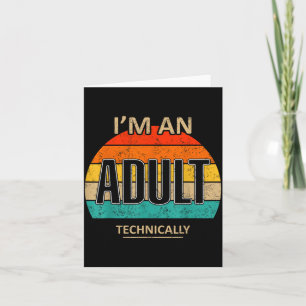 Carte Humour Rétro Drôle Un Adulte Techniquement Sarcast
