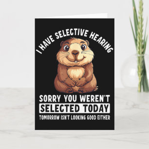 Carte Humour sarcasme Cadeau de marmotte pour hommes et
