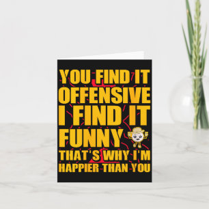 Carte Humour sarcastique offensant drôle pour femmes Cit