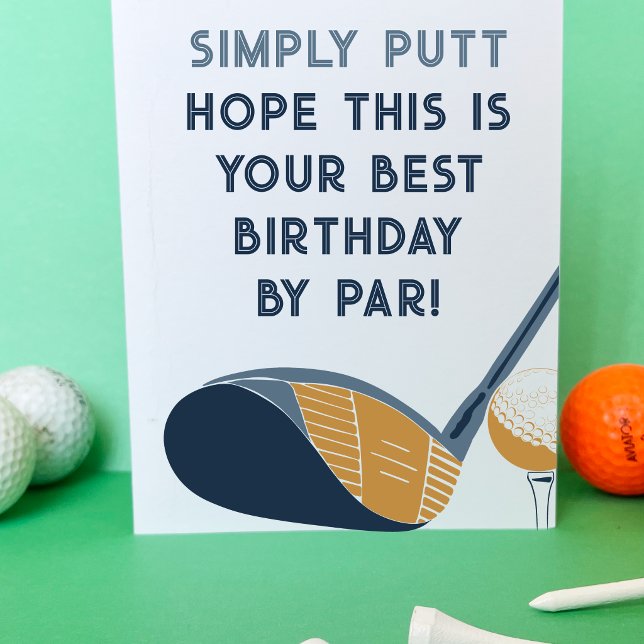 Carte Humour sur le thème du golf Anniversaire de golfeu (Créateur téléchargé)