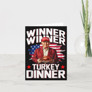 Carte Humour Trump Gagnant Gagnant Dîner de dinde Thanks