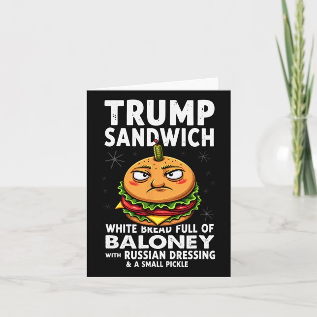 Carte Humour Trump Sandwich (Devant)