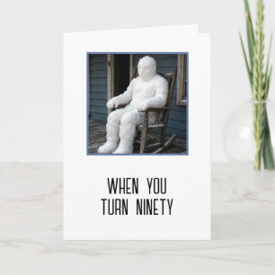 Carte Humour vieillissant pour 90e anniversaire