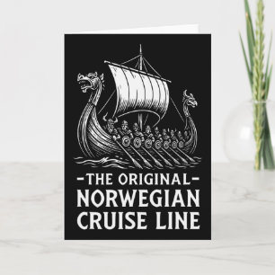 Carte Humour Viking original de la ligne de croisière no
