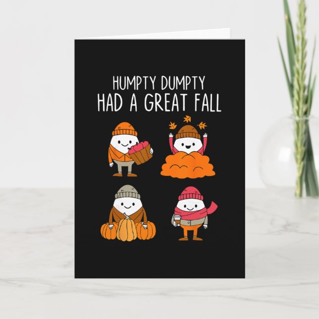 Carte Humpty Dumpty a eu une grande chute de feuilles d' (Devant)