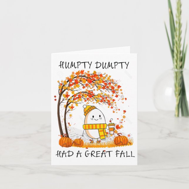 Carte Humpty Dumpty Had A Great Fall Thanksgiving Autumn (Devant)