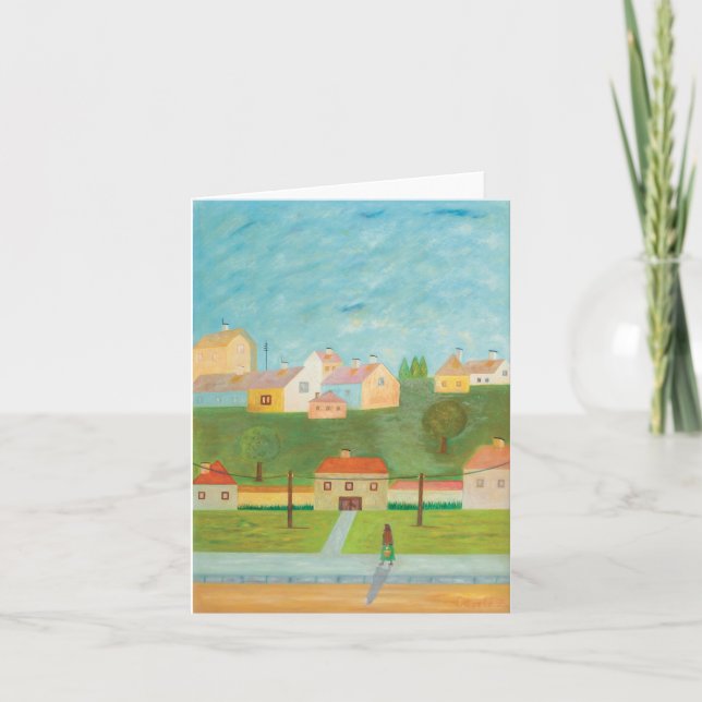 Carte Hungarian Village Scene Note Card (Devant)
