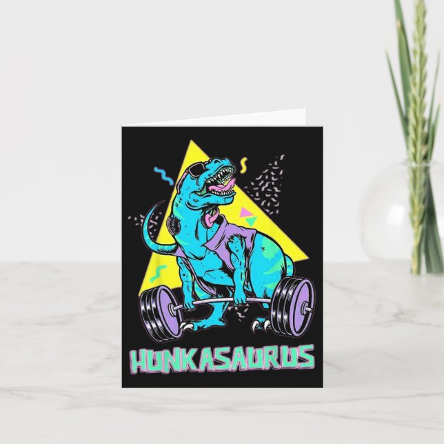 Carte Hunkasaurus Poids Bodybuilding Gym entraînement (Devant)