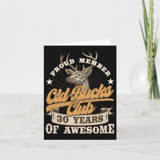 Carte Hunter 30e Anniversaire Vieux Bucks Club Hommes 30 (Devant)
