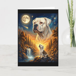 Carte Hurlement à la lune mème animal chien américain